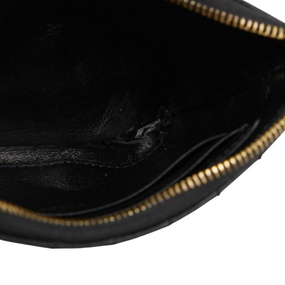 Celine Ccharm Quilted Coin Case Card Case Black Leather - Picture 6 of 10